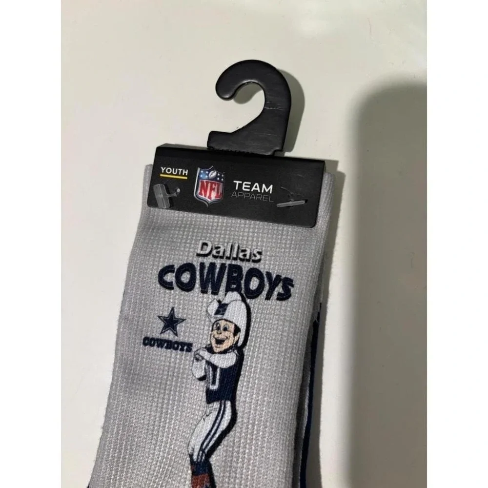 NWT For Bare Feet Youth Dallas Cowboys Mascot Fever Socks NFL Team‎ Apparel